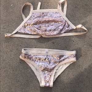 Gold/nude bikini